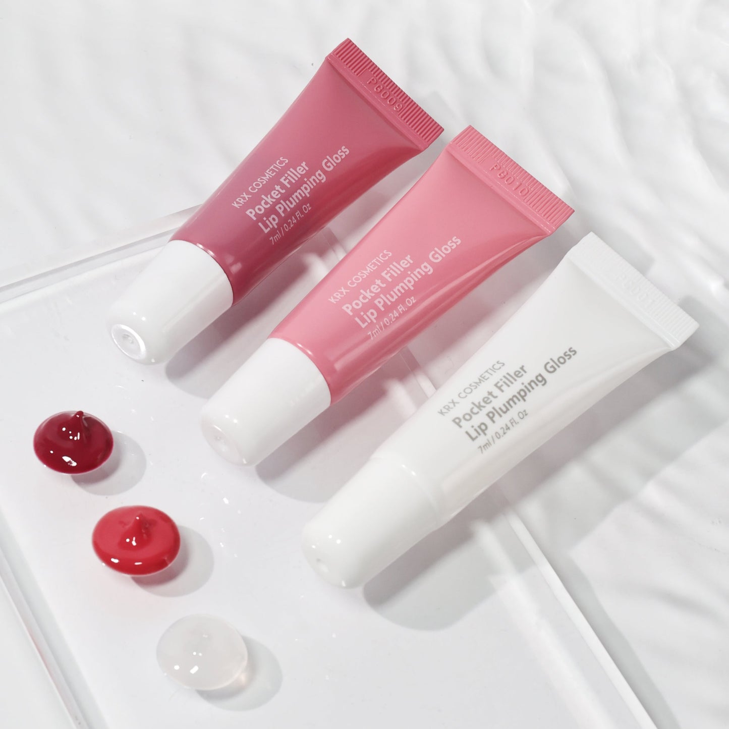 KrX Aesthetics Pocket Filler Lip Plumping Gloss (Clear, Pink, Rouge)